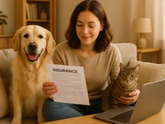 Golden retriever at the vet clinic covered by best pet insurance for dogs