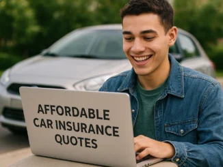 Driver comparing cheap car insurance options online without sacrificing coverage