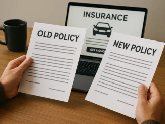 Driver reviewing how to switch car insurance from old policy to new provider