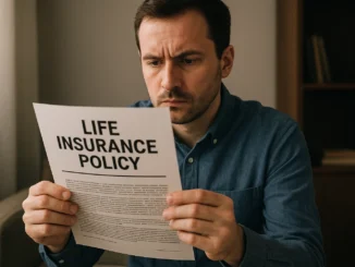 Person reviewing life insurance policy details about suicide coverage