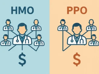 Comparison chart of HMO vs PPO health insurance features and costs